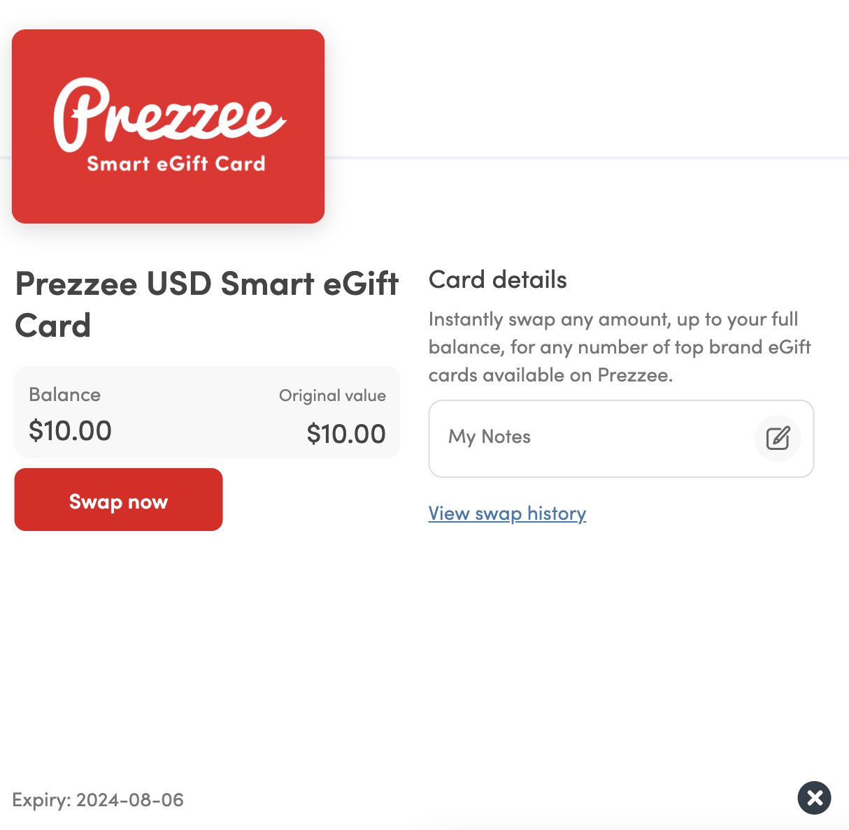 Prezzee Smart Gift Card Multi Swap Prezzee